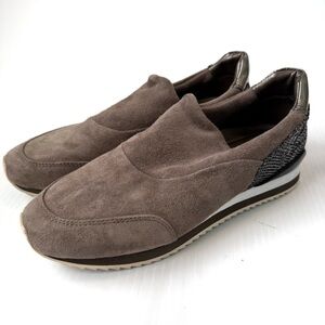 Johnston & Murphy Women's Brown Slip-On Sneakers